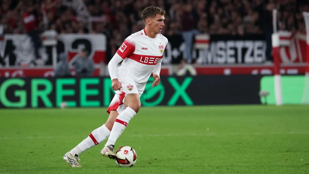 Fußball VfB Stuttgart vs. Borussia Mönchengladbach: BAU // Stuttgart, Fußball Bundesliga, 7. Spieltag, VfB Stuttgart vs. Borussia Mönchengladbach , Grischa Prömel (VfB)