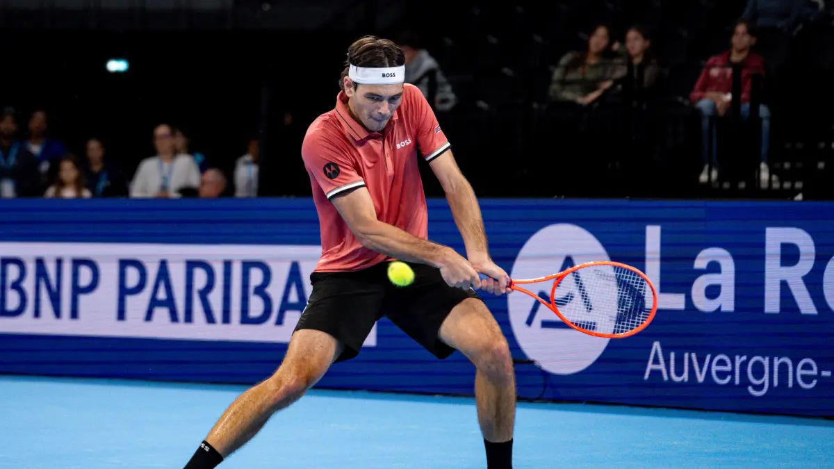 Tennis: ATP 250 - Grand Prix Tennis AURA im französichen Decines : Daniel ALTMAIER (GER) vs Taylor FRITZ (USA) during the tournament of the Auvergne Rhône-Alpes Grand Prix at the LDLC Arena in Décines on October 23, 2026. Photo Sandrine Thesillat / PsNewZ - Photo : Sandrine THESILLAT/Sandrine Thesillat / Psnewz/ SIPA /00333214_0083/Credit:PSNEWZ/SIPA/2610231917 / 231026 / action press