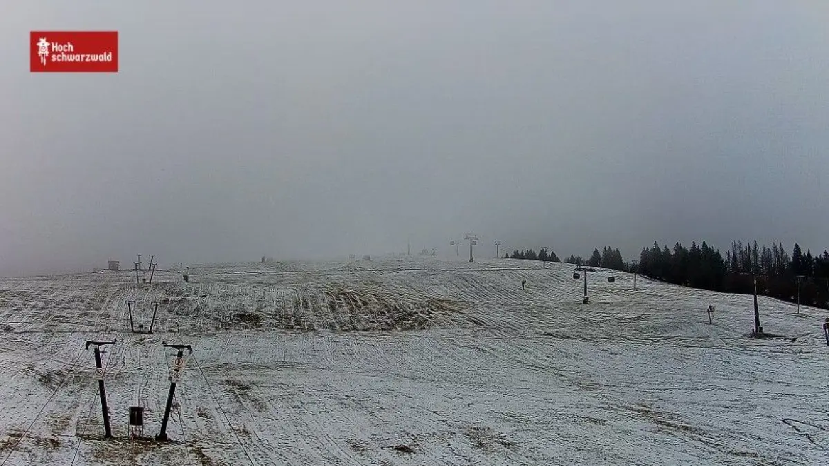 Erster Schnee auf dem Feldberg am 24.10. 2026