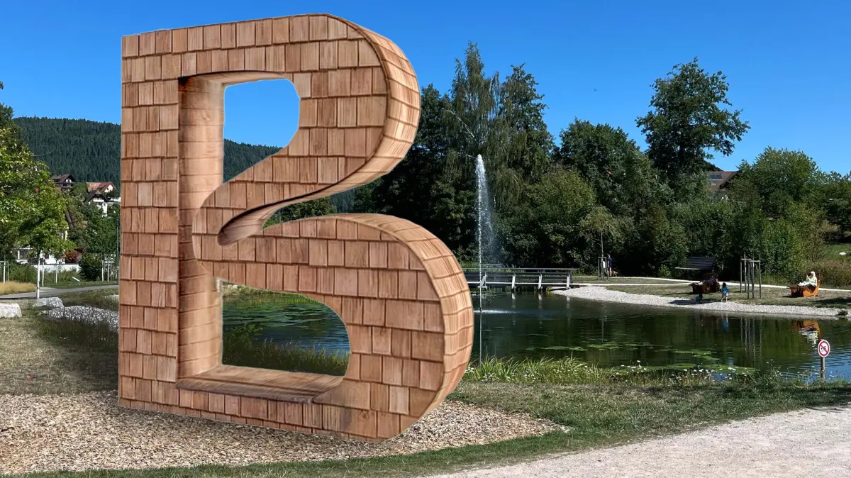 So könnte der Fotopoint in Form eines großen B aussehen, nun geht es um die Kosten und den Standort.