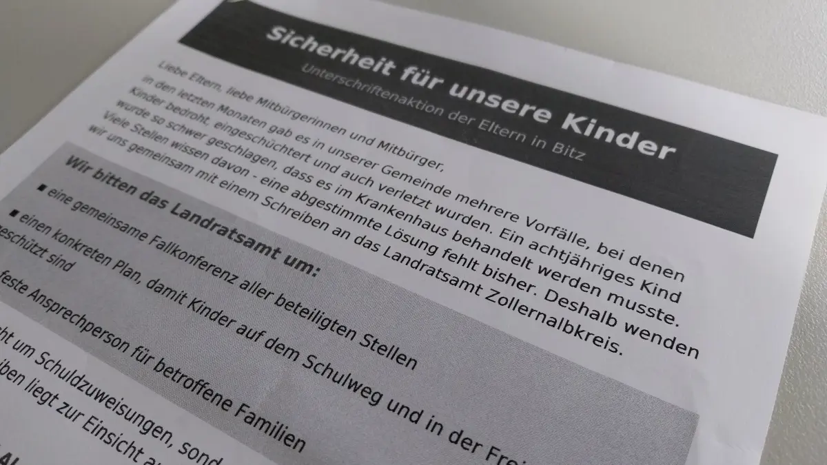 In Bitz haben Eltern nach den jüngsten Vorfällen eine Unterschriftenaktion mit dem Titel "Sicherheit für unsere Kinder" ins Leben gerufen.
