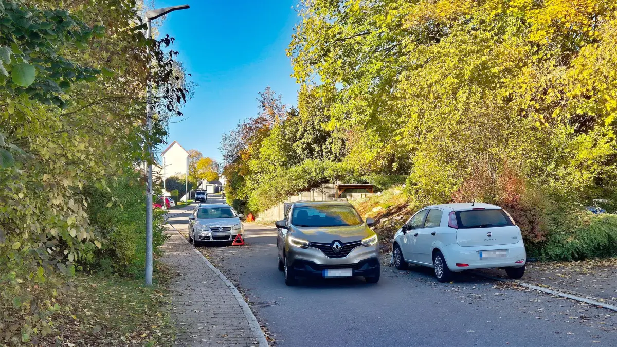 Die Anwohner parken mittlerweile ihre Autos so, dass das Durchfahren nicht allzu leicht ist.