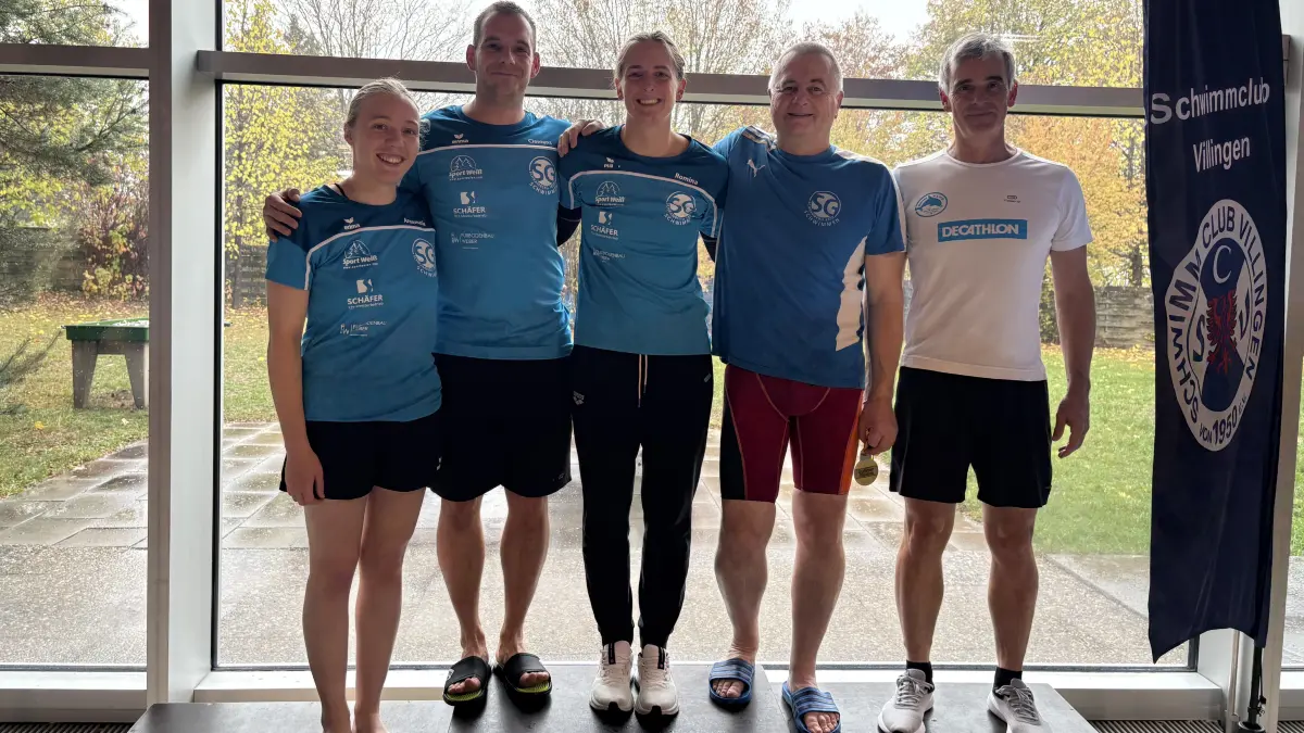 Tolle Leistungen zeigten die Masters-Schwimmer der SG Schramberg (von links): Annemarie Neumann, Clemens Mauch, Romina Kopp, Thomas Grözinger und Markus Blaser.