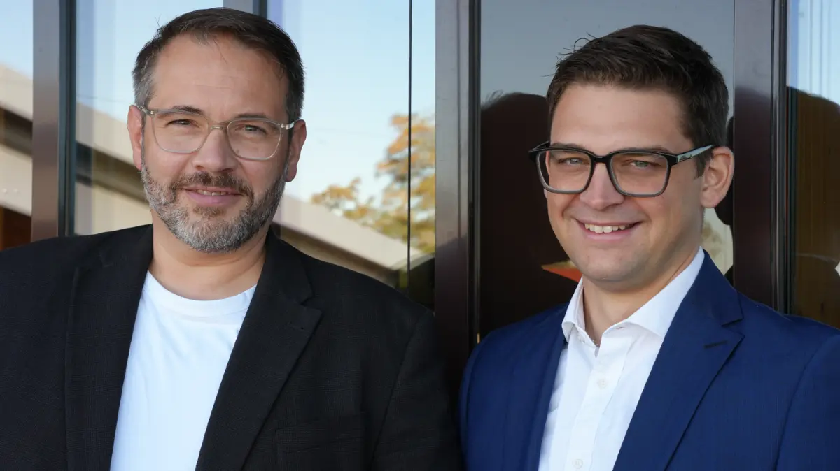 Alexander Seibold (links) übernimmt zum 1. Januar 2027 die Hauptgeschäftsführung des BLHV, Lukas Schaudel wird stellvertretender Hauptgeschäftsführer.