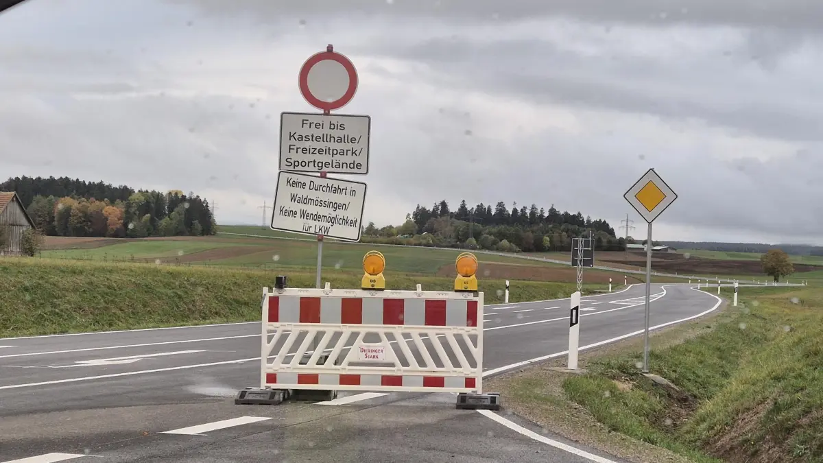 Straßensperrung Richtung Beffendorf